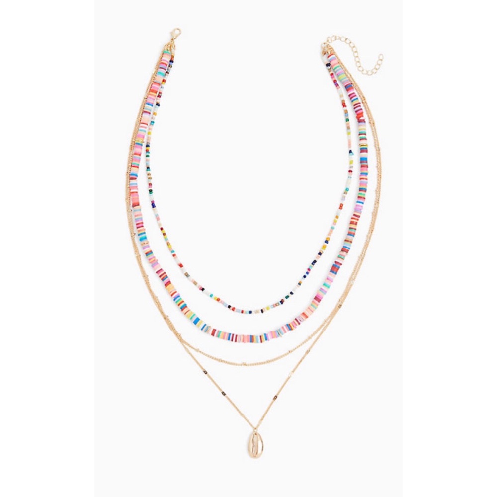 🆕Torrid Gold-tone & Multi Beaded Layered Necklace - Picture 2 of 4